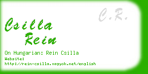 csilla rein business card